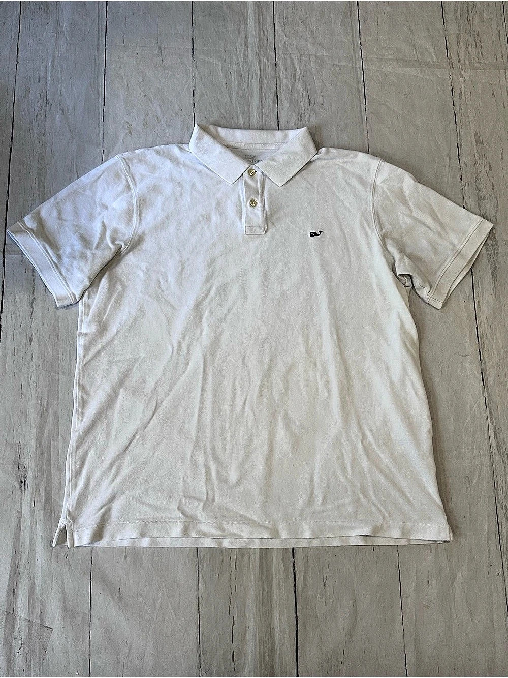 vineyard vines Classic Fit Cotton Polo Shirt in White Size Large men’s